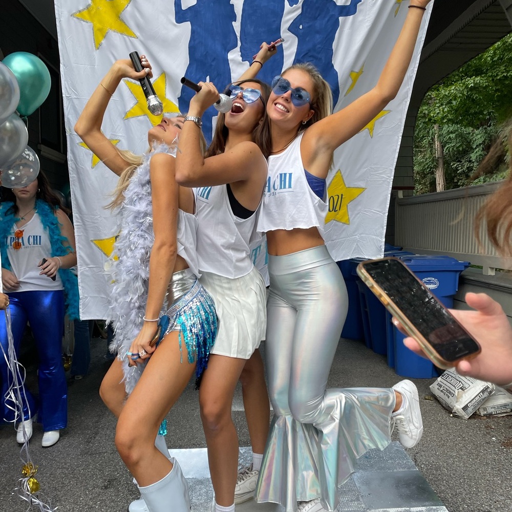Silver bell bottoms